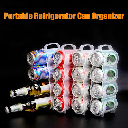 2 Pack Soda Can Dispenser For Refrigerator, Drink Organizer For Pantry, Beer Pop Can Water Bottle Drink Dispenser For Fridge