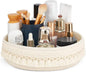 Mkono Makeup Perfume Holder Organizer Macrame Decorative Woven Rope Basket Boho Decor Cosmetics Desk Storage Baskets for Dresser Skin Care Lotions Essential Oils Dorm Room Essentials