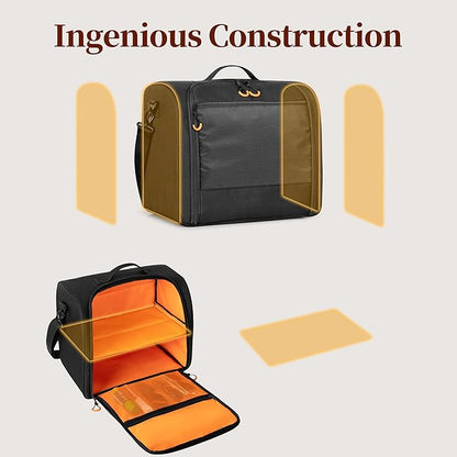 PGmoon Large Hat Bag for Baseball Caps, Cap Organizer carrier for 20-24 Caps, Portable Hat Storage Case Holder for Traveling, Home Storage (Patent Design)