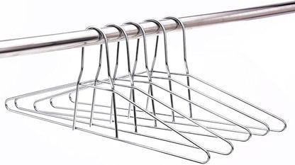 Quality Hangers Metal Hangers – Heavy Duty Hangers – Anti Theft Wire Hangers Suitable for Suits Coat Jacket – Hangers for Shuls Gyms Retail Stores Hotels – Can Carry Up to 200LBs (Chrome, 60 Pack)