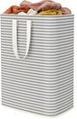 Lifewit 1 Pack Laundry Basket 65L Each, Collapsible Clothes Hamper with Reinforced Handles, Freestanding Waterproof Design for Bedroom and Laundry Room, Grey 65L Total