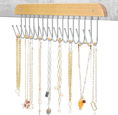 Jewelry Holder Organizer Wall Mount Necklace Holder Necklace Organizer, Hanging Jewelry Organizer