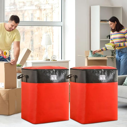 Upgrade Moving Bags Heavy Duty Extra Large,Heavy-Duty Storage Bags – Alternative to Moving Boxes, Plastic Storage Bins, Mattress Bags for Moving & College Essentials (red, 180L)