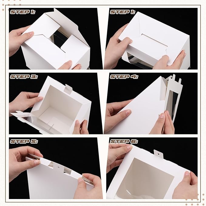 32 Pcs Hat Gift Boxes with Clear Window 8.7 x 7.7 x 4.8 Bulk Foldable Hat Shipping Box for Packing Paper PVC Baseball Cap Display Boxes, Reliable Construction, White Stackable Storage Container