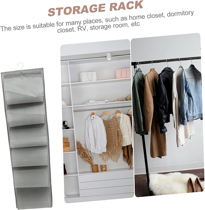 OUNONA Shoe Organizer for Closet Hanging Storage Bag Dorm Storage Organizer Space Saver