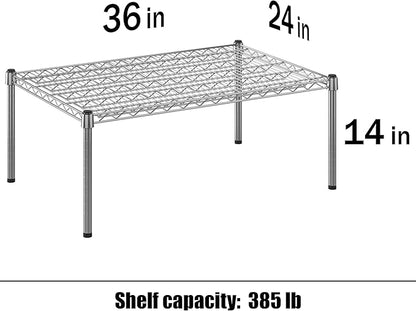 24" Deep x 36" Wide x 14" Height Wire Shelving Kit | 1-Tier | NSF Commercial Storage Rack Unit