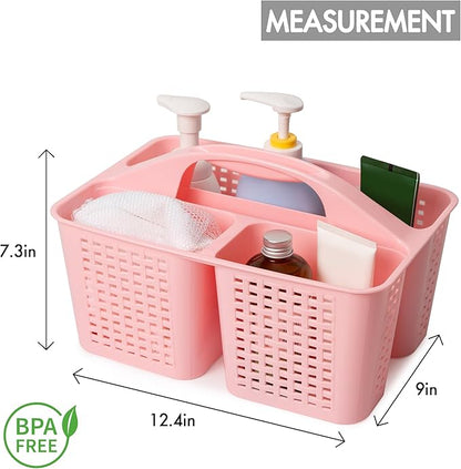 Tiawudi Portable Shower Caddy, Caddy Organizer with Handle, Plastic Shower Basket Hold Soap, Shampoo, Hair Supplies and Beauty Products, Cleaning Supplies Organizer for Home, Dorm, Shelf and Cabinet