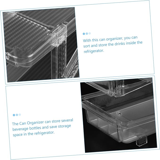 PRETYZOOM Soda Can Organizer for Refrigerator and Transparent Design Multi-functional Beverage Dispenser for Fridge Kitchen and Office Use