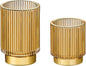 Makeup Brush Holder Organizer,Toothbrush Holders,Desk Pen Pencil Holder,Multifunctional Vintage Glass Brush Cup（S+L/Gold/A3-2-US）