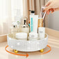 Makeup Perfume Organizer, 360 Degree Rotating Lazy Susan Cosmetic Tray, Large Capacity Rhinestone Bling Bathroom Skincare Lotion Holder Case for Vanity, Dresser, Desktop