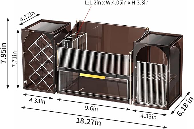 Modular Makeup Organizer, Clear Acrylic Cosmetic Storage Box with Drawer, Vanity Countertop Organizer for Makeup, Skincare and Beauty Accessories – Multiple Styles