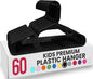 Utopia Home 60 Pack Kids Hangers - 11.5 Inch Plastic Baby Hangers for Closet - Childrens Hanger for Clothes & Infant Hanger for Closet - for Everyday Standard Use (Black)