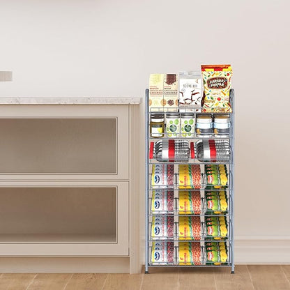 Nandae Can Rack Organizer, 7 Tier Kitchen Food Storage Rack Organizer, Can Holder Storage Dispenser for Kitchen Cabinet, Countertop, Pantry Organizers, Cupboard
