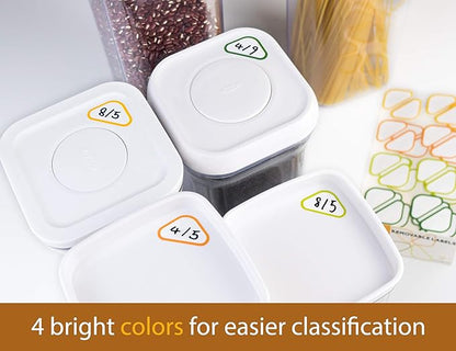Removable Expiration Date Labels for Food Containers, Waterproof Food Storage Labels for Deli Containers, Best By Pantry Label, Freezer Refrigerator Label, Write On Kitchen Organization Label