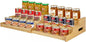Bamboo Expandable Can Rack Organizer for Pantry, Stackable 3 Tier Canned Food Organizers and Storage, Kitchen Cabinet, Can Holders Dispensers for Pantry Up To 24 Cans