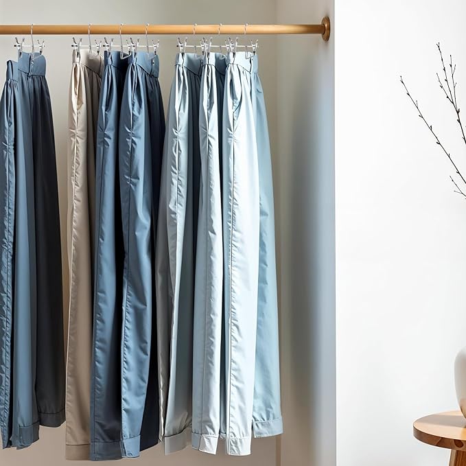 12 Pcs College Dorm Room Supplies Decor Skirt Pants Hangers with Clips Heavy Duty Clip Space Saving Stackable Add on Metal Organization and Storage for Jeans Towels Skirt Trousers Ties Socks