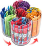 Drink Packet Organizer for Powdered Drink Mix,Powder Packet,Water Packet,Water Flavor Packet,Lazy Susan Organizer for Drink Mix Necessities Rotating Holder (Flower)