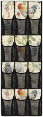 Rooster Print Over the Door Shoe Organizer,Behind Door Shoes Hang Holder Rack,Hanging Shoe Storage Hanging Bag Storage for Small Spaces