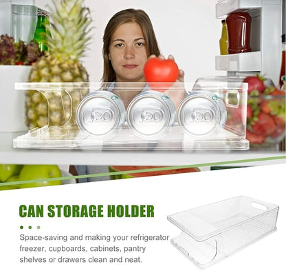 Zerodeko Beverage Can Organizer Stackable Drink Holder for Fridge Pantry Countertop Design for Easy Access and Tidy Storage for Cans and Bottles Home Rvs and