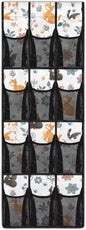 Corgi Behind Door Shoes Hang Holder Rack,Shoe Organizer Door Hanger with 12 Mesh Large Pockets,Space Saver,Unique Print