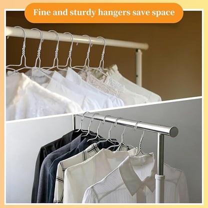 30 Pcs Dry Cleaner Hangers with Tubes - 16" Wire Hangers White Tube with Strong 15 Gauge Wire Bulk for Pants Caped Suit & Strut Home or Dry Cleaners (Silver)