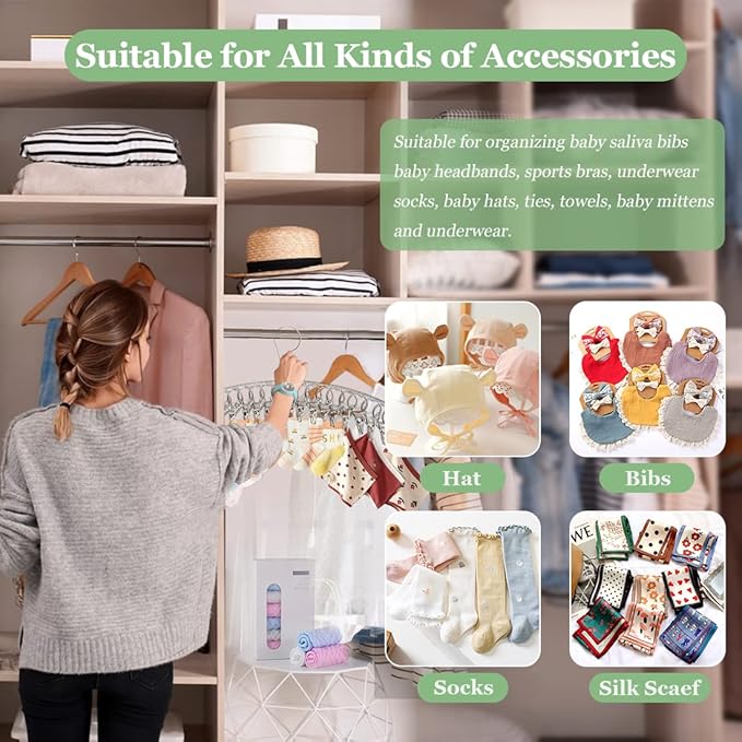 40 Clips Hat Holder Storage for Door Wall, Hat Hangers for Closet Organizer and Storage for Baseball Caps, Beanie & Accessories(26-02)