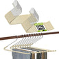 Spring Fever Open Ended Non Slip Sponge Padded Pants Hangers - Chrome Plating Foam Heavy Duty Space Saving Beige Long 20