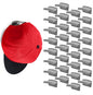 Modern JP Adhesive Hat Hooks for Wall (32-Pack) - Minimalist Hat Rack Design, No Drilling, Strong Hold Hat Hangers - USA Patented, Gray