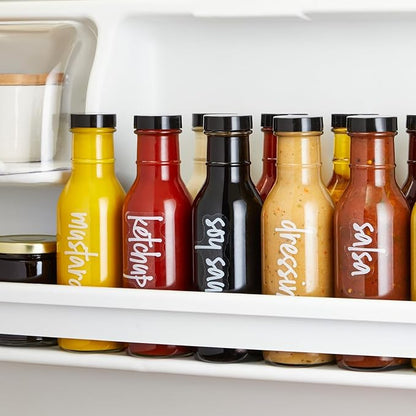 Talented Kitchen Labels for Storage Bins - 158 Count, White Script Vinyl - Removable Waterproof Labels for Food Containers & Pantry, Kitchen & Freezer Organization