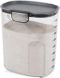 ProKeeper+ by Progressive International Clear Plastic Airtight Food Baker's Kitchen Storage Organization Container Canister Set with Magnetic Accessories (Flour 4-Quart)
