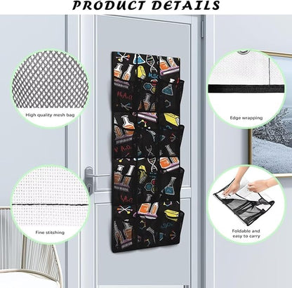 Generic Chemistry Subject Over The Door Shoe Organizer Large Pockets Storage Door Organizer Multi-Layer Pocket Structure to Meet The Storage Needs of Different Items for Children Kids Students