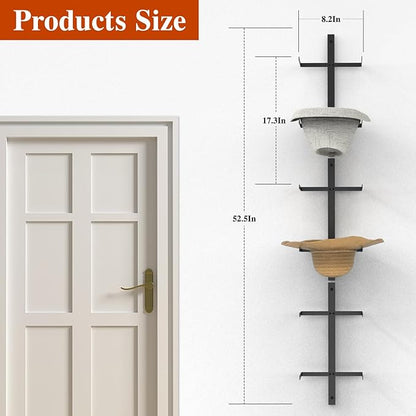 Cowboy Hat Rack, 6 Pieces Metal Western Hat Organizer, Black Cowboy Hat Holder Wall Storage Hat Holder for Wall Decor, Western Room Decor, Keeps Original Shape of Hat