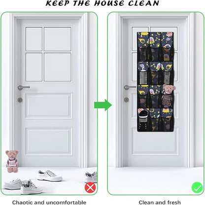 Generic Black Alien Over The Door Pantry Organizer Space-Saving Over The Door Shoe Storage Organizer Bringing Convenience to Life and Work It Is Suitable for Children Kids Students