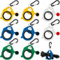Zip Tie Holder, 8-Pack Assorted Colors WYGB Cable Tie Holder Reusable, No.5 Flat Carabiner, ABS Plastic, Outdoor Use, Heavy Duty Ziptie Organizer Clip for Electrician Tool Belt Wrap Storage