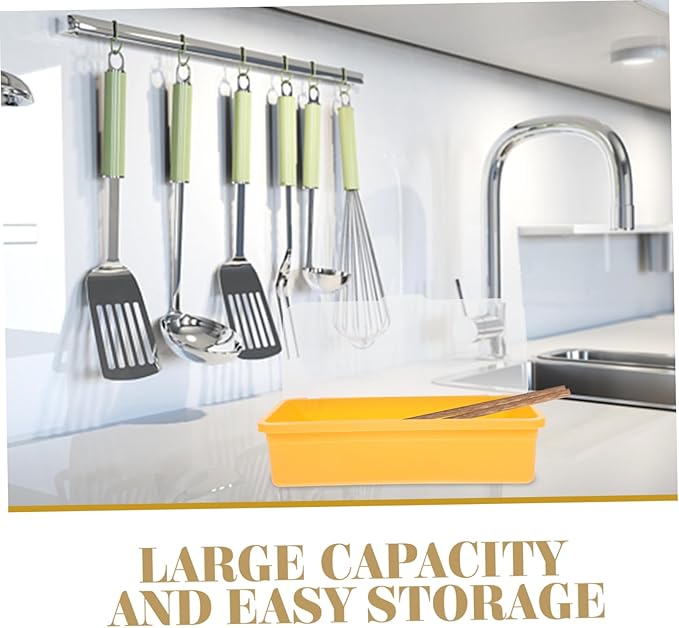 Alipis Stackable Cutlery Storage Organizer with Lid Space-saving Drainage Design for Kitchen Counter Versatile Utensil Holder for Dining Buffets and Holidays Plastic