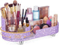 Teen Girls Mother's Day 360 Rotating Bling Makeup Organizer Gift Rhinestone Diamond Bathroom Organizer Girly Skin Care Brush Holder for Countertop, Bathroom Essentials(Purple,Pearl)