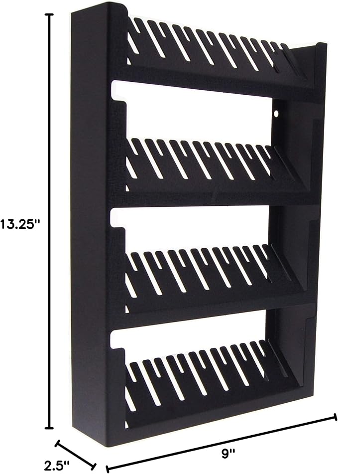 Angelynn's Wall Mounted Large Statement Finger Ring Holder Display, Cufflink/Cuff Link Storage, Hanging Closet Body Jewelry Organizer Men and Women, Jaymes Satin Nickel Silver 9" x13 1/4"