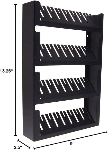 Angelynn's Wall Mounted Large Statement Finger Ring Holder Display, Cufflink/Cuff Link Storage, Hanging Closet Body Jewelry Organizer Men and Women, Jaymes Satin Nickel Silver 9" x13 1/4"