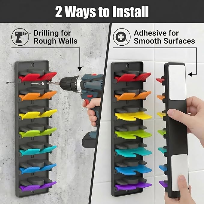 JBD Hat Organizer for Wall - No Drilling Hat Rack for Baseball Caps, 2 Pack Wall Mounted Hat Rack Holds 20 Hats, Space Saving Hat Storage for Closet Door Bedroom, Damage-Free Cap Holder