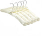 5 Pack Satin Padded Hangers for Women Clothing, Anti Slip Sponge Fabric Clothing Hangers Coat Racks for Sweater, Coat, Suit, Dress (Beige)