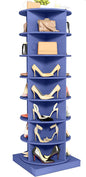HomVent Rotating Shoe Rack, 7-Tier Spinning Shoe Rack Tower, Free Standing 360° Revolving Shoe Organizer Shoe Storage Shelf Hold Over 28 Pairs Shoes for Entryway Living Room