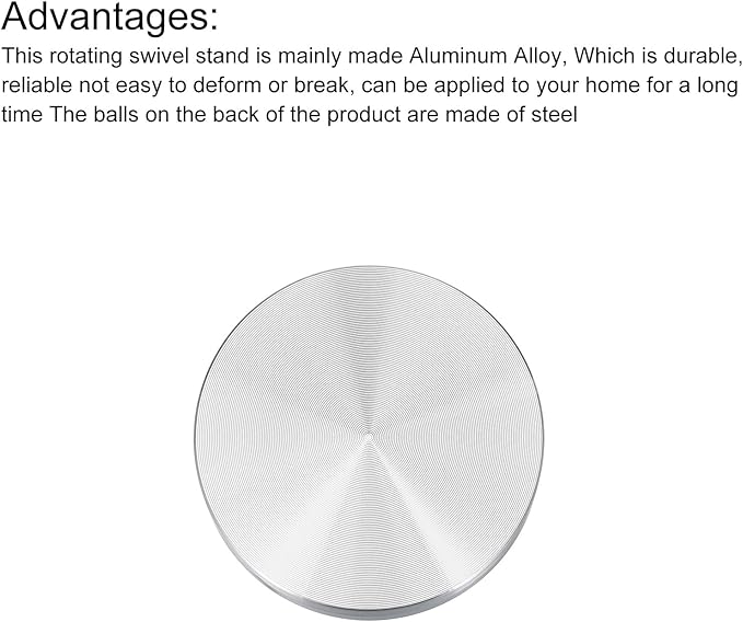 MECCANIXITY 2inch Rotating Swivel Stand with Steel Ball Bearings Annular Lazy Susan Base Turntable for Kitchen Corner Cabinets, Annular 0.55inch Silver