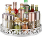 Lazy Susan Organizer Turntable 10", 360 Rotating Spice Rack Lazy Susan for Cabinet Dining Table Top Countertop Pantry Kitchen Cupboard Vanity Bathroom Refrigerator White