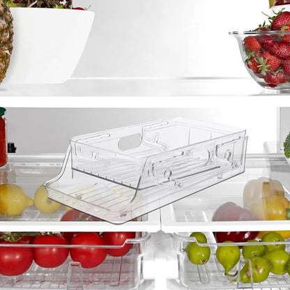 Zerodeko Soda Dispenser Bin Can Organizer for Fridge Beverage Can Storage Space-Saving