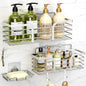 Yougai Shower Caddy, Shower Organizer with Soap Holder and Hooks, Rustproof Shower Shelves, No Drilling Bathroom Organizers and Storage, Wall-Mounted Kitchen & Home Decor (Silver)