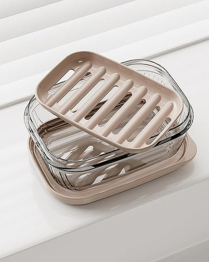 Doter Travel Soap Case, Leakproof Soap Container with Lid, Portable Bar Soap Holder for Traveling, Transparently Soap Dishes for Bathroom, Shower, Gym, School, Camping, Vacation, Outdoor