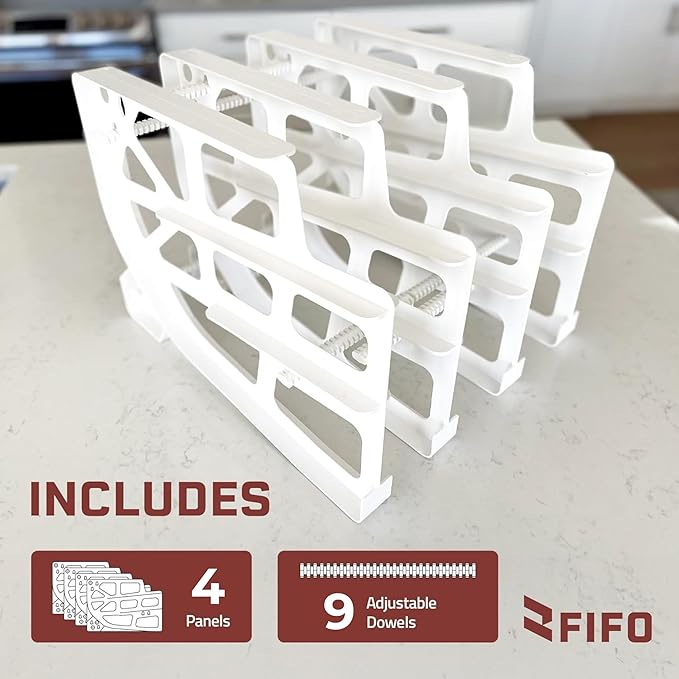FIFO Can Tracker 3-Pack - 3-Tier Rotating Food Can Organizer for Pantry, Expandable Soda Can Storage for Kitchen, Holds 54 Cans of Food or Soda