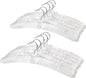 Pure White Satin Padded Sweater Hangers 10 Pack, Blouse Hanger with Thick & Soft Foam for Bridal Wedding Dress Lingerie, Smooth Silk Covered Shirt Hanger Without Shoulder Bump