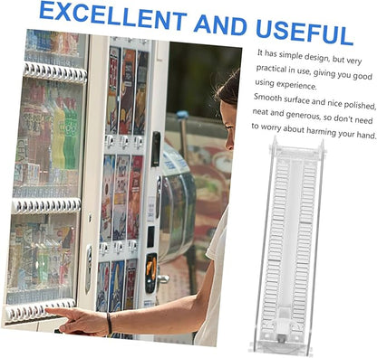 Cabilock Abs Material Drink Organizer Smooth Glide Pusher Drink Dispenser for Fridge