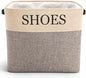 Shoe Storage Bin and Organizer for Hallway, Entryway or Mudroom. Space saver for many pairs of footware to store in one stylish container.